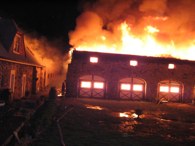 BARN FIRE BEDFORD CENTER RD